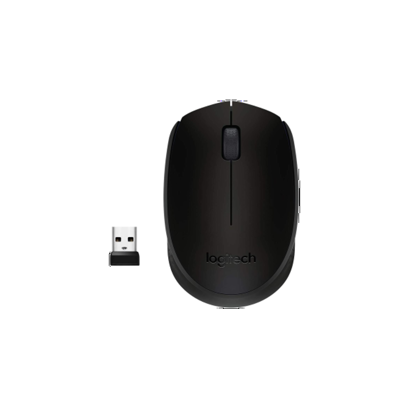 Logitech M171 Wireless MoUSe, 2.4 Ghz With USb Mini Receiver, Optical Tracking, 12-Months Battery Life, AmbidextroUS Pc/Mac/Laptop - Black