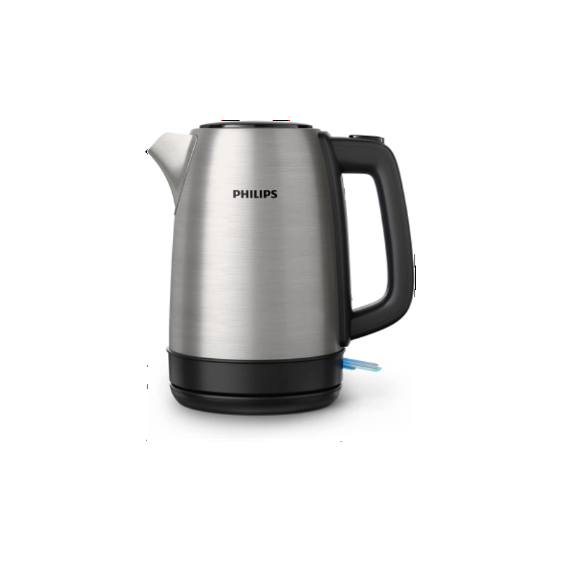 Philips Daily Collection Stainless Steel Kettle 2200 Watts, Silver/Black,1.7 Liters Capacity,HD9350/92
